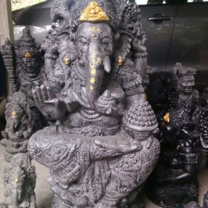 Patung Ganesha Warna Hitam ukiranbali.com