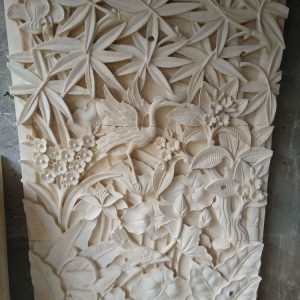 Relief Bali Ukiran Stil Bali Motif Burung Bangau ukiranbali.com