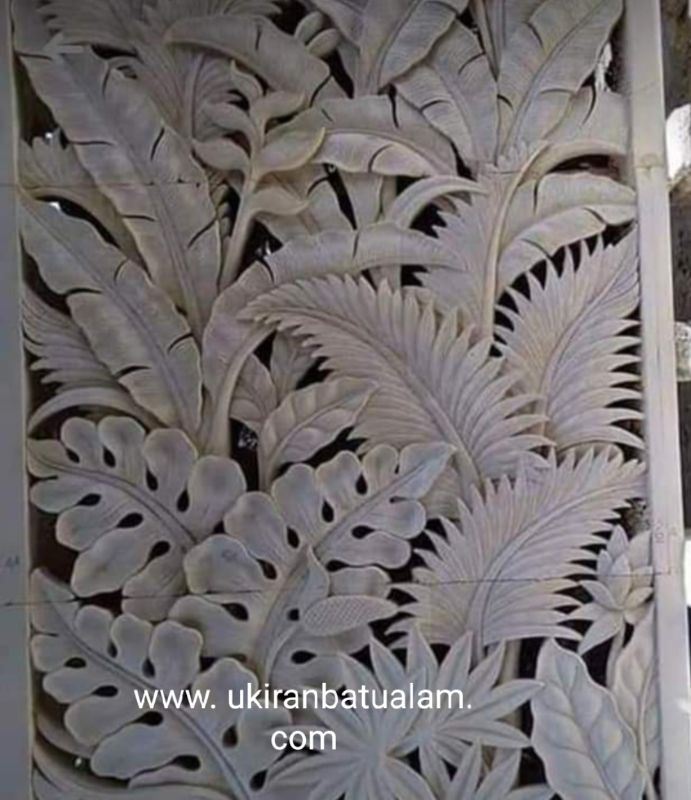 relief daun monstera kombinasi - UkiranBali.com