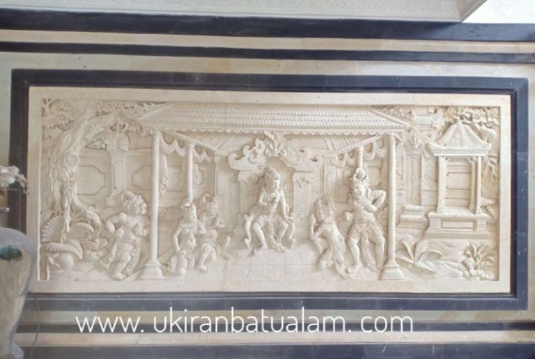 Relief Dinding Khas Bali Motif Mahabharata - Ukiran Bali