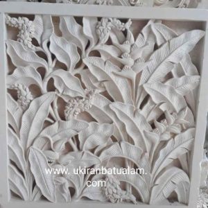 Ornamen Dinding Rumah Motif Daun Pisang Kombinasi Daun Likornia ukiranbali.com