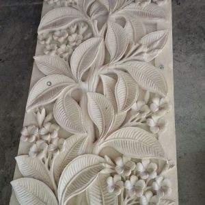 Relief Dinding Rumah Motif Daun Bunga Kamboja ukiranbali.com