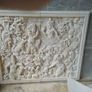 Relief Dinding Villa Motif Mahabharata ukiranbali.com