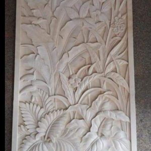 Relief Ukiran Daun Pisang Kombinasi ukiranbali.com