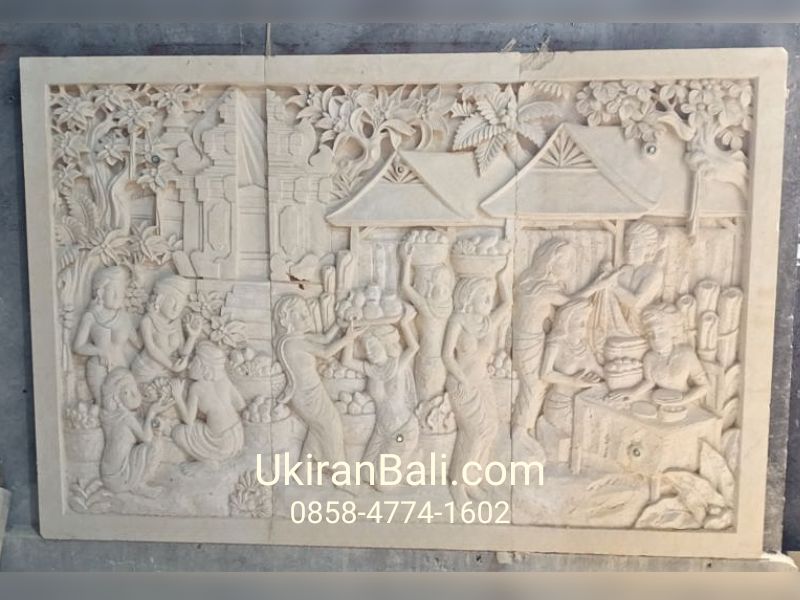 Ukiran Dinding Ruang Tamu Motif Pasar Bali Ukiran Dinding Ruang Tamu Motif Pasar Bali ukiranbali.com
