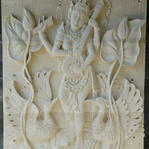 Ukiran Dinding Rumah Dewi Saraswati Bali ukiranbali.com