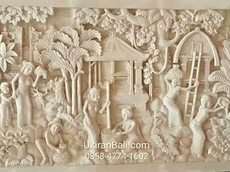 Ukiran Dinding Depan Rumah Motif Aktivitas Masyarakat Bali Ukiran Dinding Depan Rumah Motif Aktivitas Masyarakat Bali ukiranbali.com